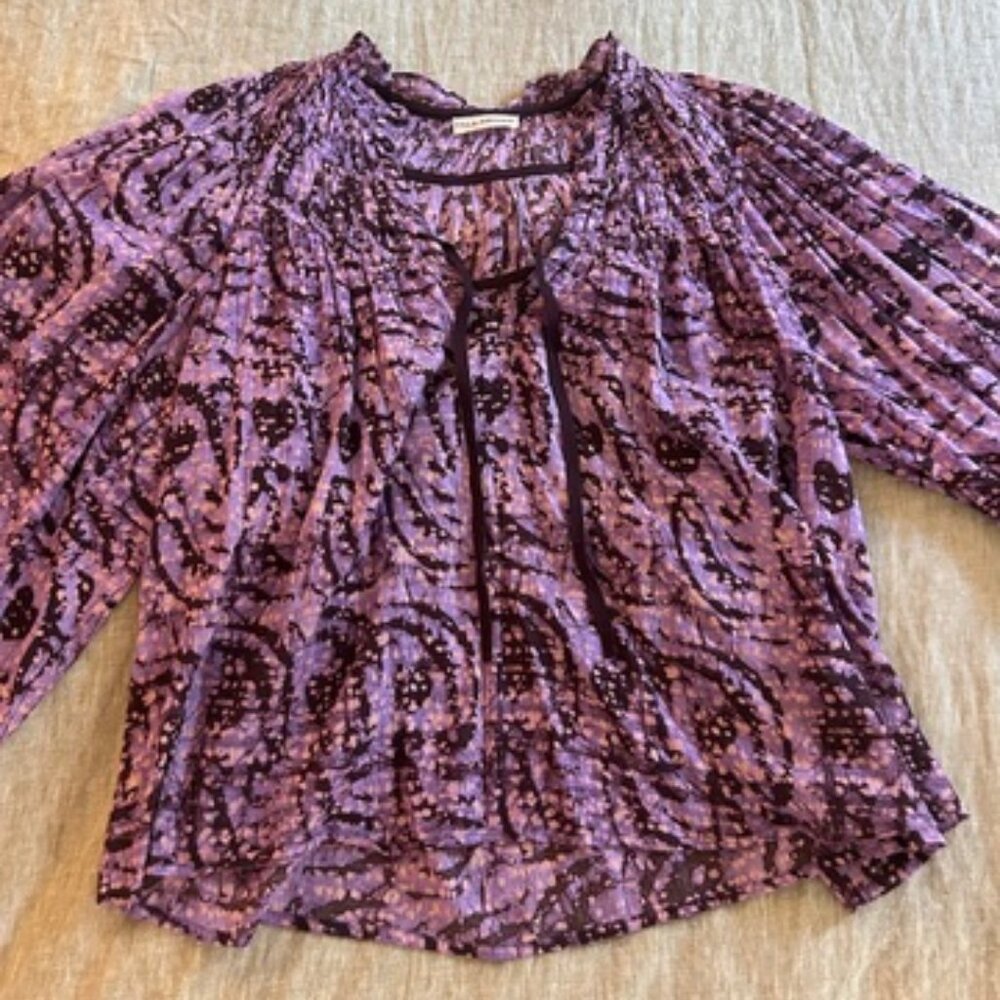 Ulla Johnson Women's Purple Bohemian Top Size 2